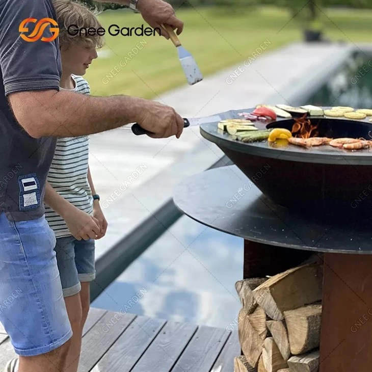 China Manufacture Rusty Corten Steel Bbq Grills Portable 2-6mm Thickness Bbq Grills