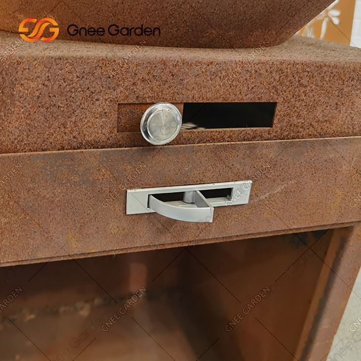 Commercial Wood Charcoal Corten Steel Bbq Bbq Models Corten Steel Corten Steel Bbq Fire Pit Wood Storage