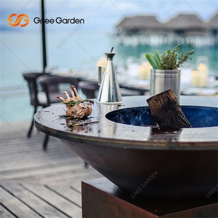 Corten Steel Bbq For Outdoor Use