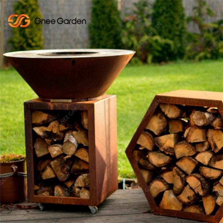 Corten Steel Bbq For Outdoor Use