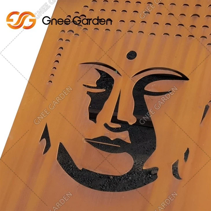 Corten Steel Garden Decorative Metal Screen Panel