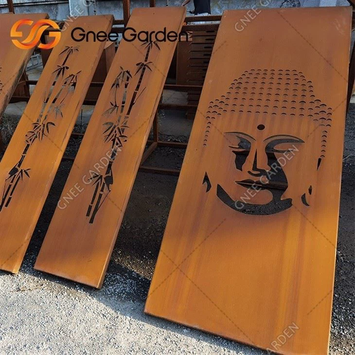 Corten Steel Garden Decorative Metal Screen Panel