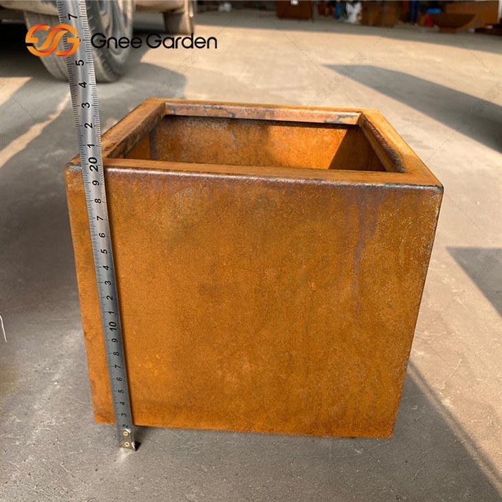 Corten Steel Planters Rectangular Medium Planter Box