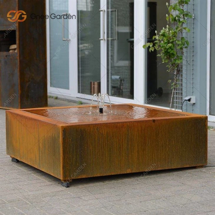 Garden Ornament Corten Metal Waterfall