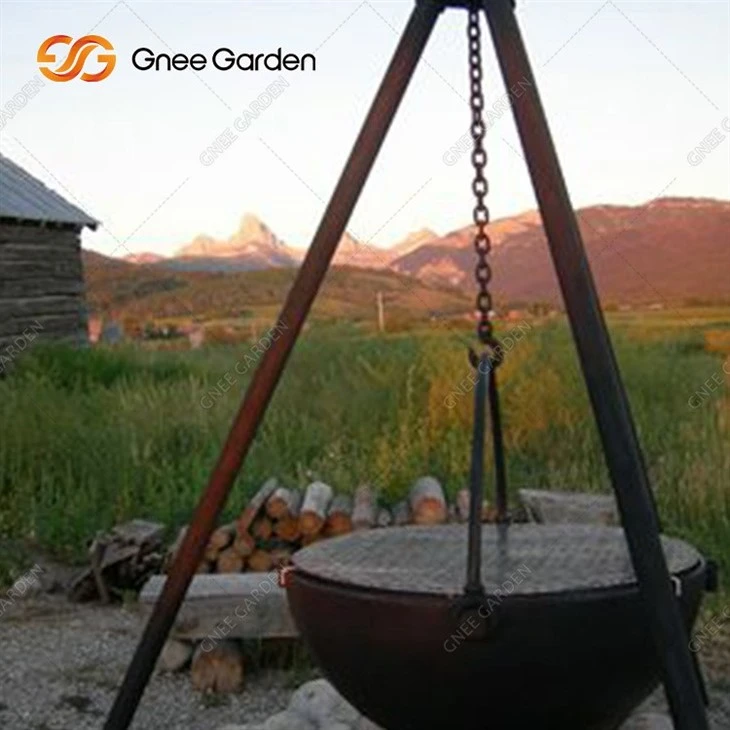Outdoor Black Corten Steel BBQ Grill