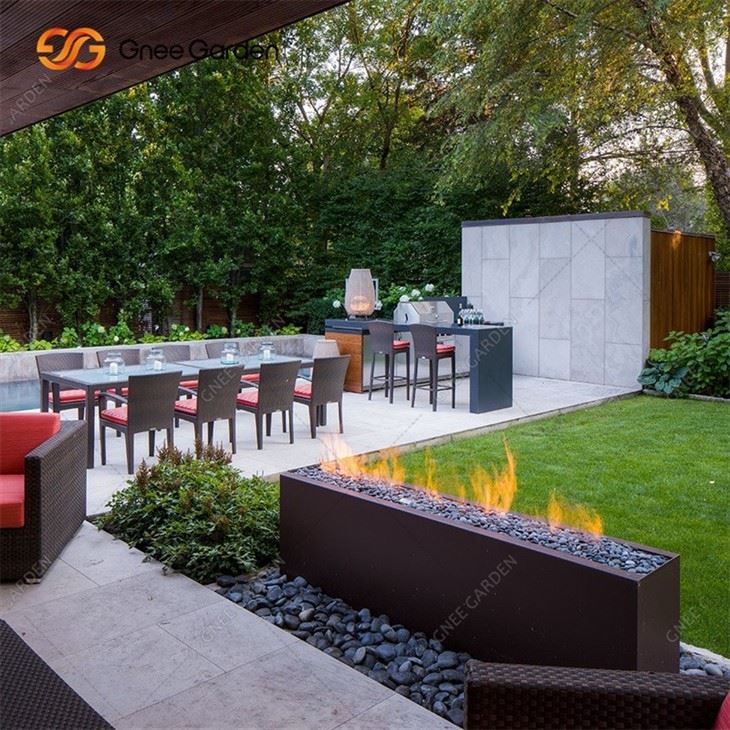Outdoor Decoration Corten Steel Gas Firepit