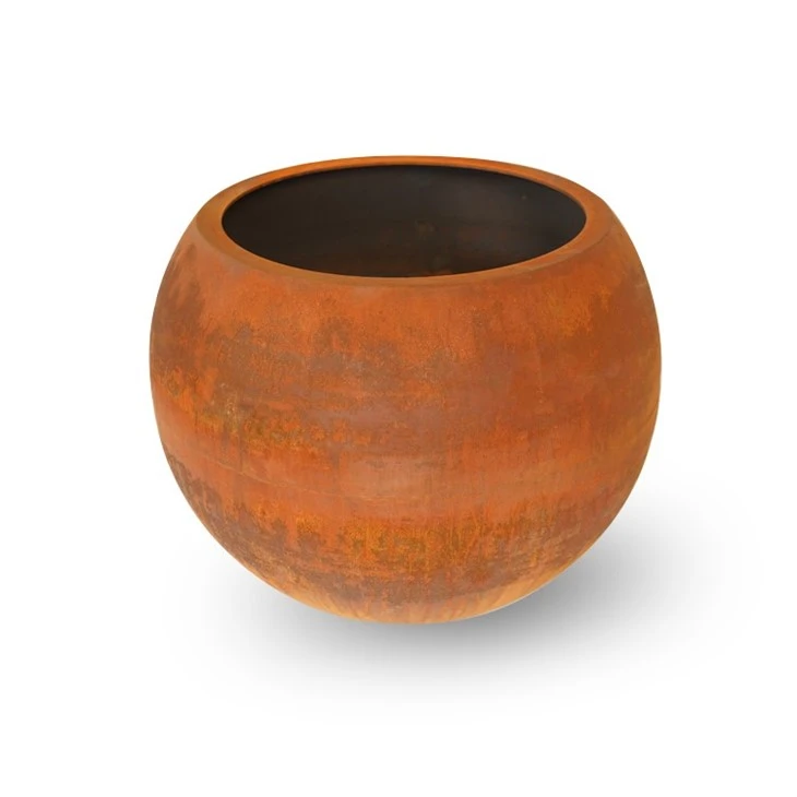 Outdoor Garden Metal Planter Corten Steel Flower Pot