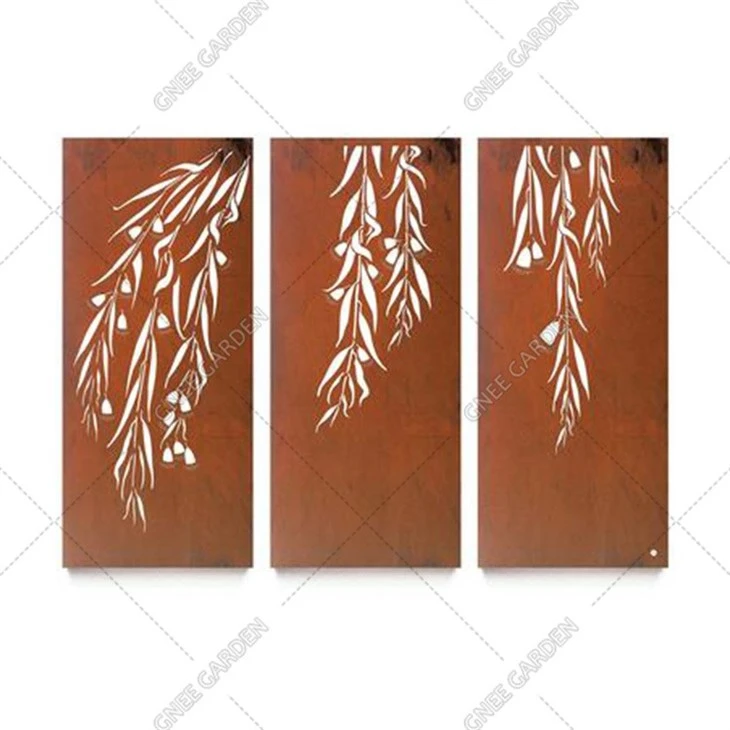 Portable Modern Corten Steel Decorative Garden Fence Panels