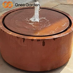 Kolonni veepurskkaev corten terasest