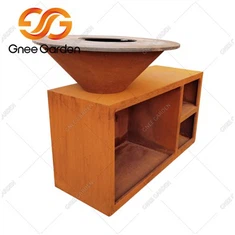 Corten teras tulekahju kaev toiduvalmistamine grill