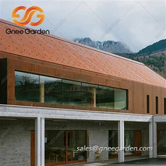 Corten teras urban fassaad