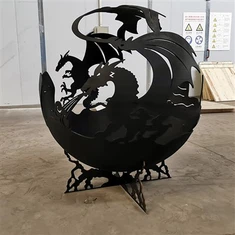 Firepit Pall puupõletav rooste, raud, tehase otsene kokkuklapitav tulekaev rooste Corten terasest tulekaev, õues