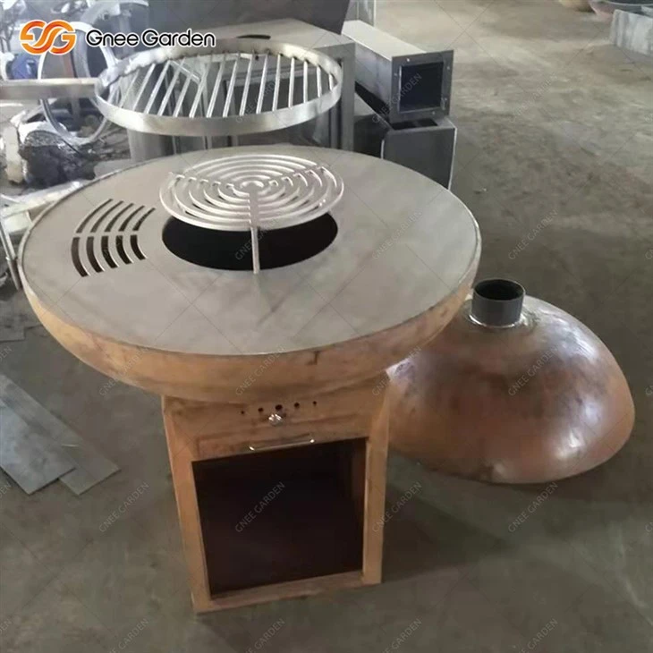 Artistic Weathering Steel Grill Plancha Firepit Grill Barbecue
