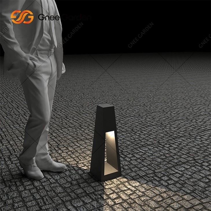 led bollard corten steel light