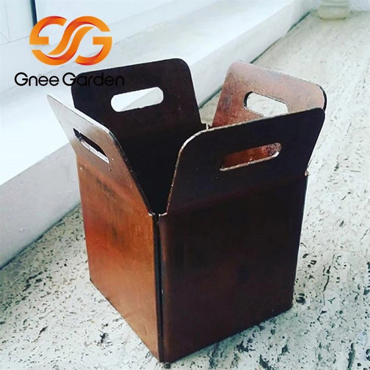 rectangular corten steel planters