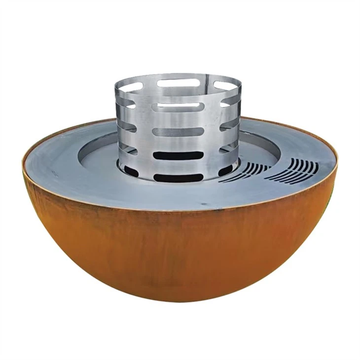 Ümmargune maalähedane Corteni Fire Pit BBQ