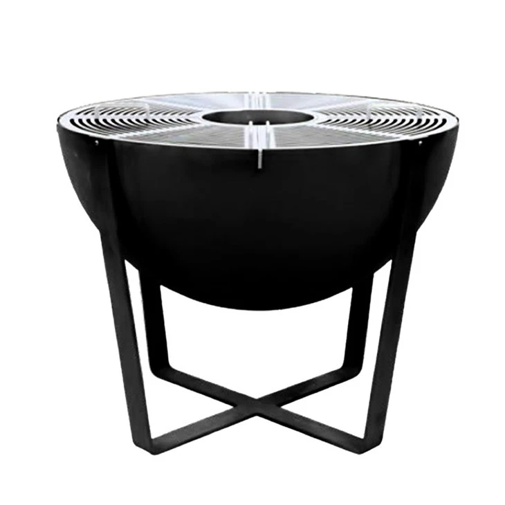 Round Barbeque Corten Outdoor Fire Pit